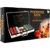 Poker set 300 kom + karte + kocke u aluminijskom koferu 40x24x8cm