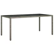 Vrtni Stol za Ručavanje Sivi 190x90x75 cm Poly Rattan
