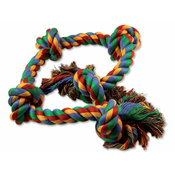 Dog Fantasy igralna vrv za pse, s 5 vozli, bombažna, pisana, 95 cm