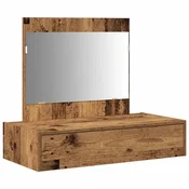 Vidaxl Toaletna mizica Rjava 83 x 40 x 70 cm Konstruiran les