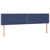 Vidaxl Posteljno vzglavje modra 180x5x78/88 cm blago