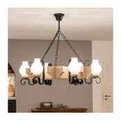 Brilagi - Luster na lancu QUEEN 6xE14/40W/230V hrast