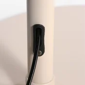 Steinhauer Stoječa svetilka Sparkled Light v obliki loka, krem/črn najlon, 240 cm - Dnevna soba/jedilnica - Sodobni - krem, črna - Kovina