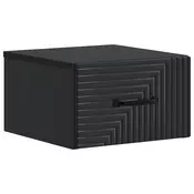 vidaXL Stenski nočni omarici Črna 34,5 x 33 x 20 cm Inženirski les