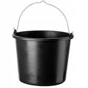 KADAX Gradbeno vedro 5L plastično črno za malto z ergonomsko držalo