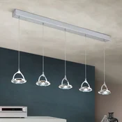 ORION Moon LED bar viseca svjetiljka, 5 žarulja, krom - Dnevni boravak/blagovaonica - krom, proziran - Metal