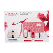 Shiseido Bio-Performance Advanced Super Revitalizing Time-Fighting Ritual set: krema za obraz Advanced Super Revitalizing Cream 50 ml + čistilna pena Clarifying Cleansing Foam 15 ml + losjon za obraz Treatment Softener 30 ml + serum za obraz Ultimune Power Infusing Concentrate 10 ml + serum za obraz Infill Serum 1 ml + serum za obraz Full Expansion Serum 1 ml + kozmetična torbica za ženske