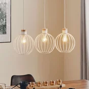 EMIBIG LIGHTING Visoka svetilka Barbado, trojna, bela - Dnevna soba/jedilnica - Sodobni - Kovina