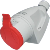 EK Fiksna vtičnica 16A 5P 400V rdeča MINI GSM 16/5 IP44 921860