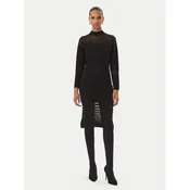 Rinascimento Cocktail obleka CFM0012384003 Črna Slim Fit