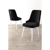 Hanah Home Set stolica Newa, 46x94x46 cm, 4 komada, Crno-bele