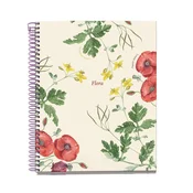 Bilježnica Miquelrius A5 Botanical Flora Papaver 100L 70g/m2 kocke MR4423