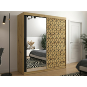 Garderoba Hartford 289 Crna, Craft hrast, 200x180x62cm, Porte guardarobaVrata garderobe: Klizna vrata