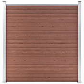 Vrtna ograja WPC 180x186 cm rjava