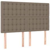Greatstore Posteljno vzglavje 4 kosa taupe 72x5x78/88 cm blago