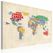 Slika - Italian names of countries in vivid colors 120x80