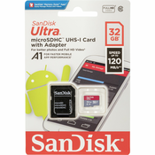 SanDisk Ultra microSDHC A1 32GB 120MB/s Adapt.SDSQUA4-032G-GN6MA ODMAH DOSTUPNO