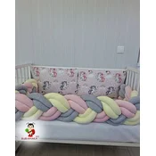 Bubamara037 Pletenica za krevetac, Šestostruka, 180cm, Šarena