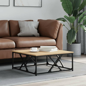Stolic za kavu boja hrasta 70x70x30 cm konstruirano drvo