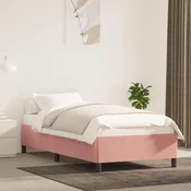 shumee vidaXL Posteljni okvir roza 90x190 cm žamet