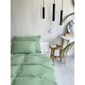 Zelena posteljina za krevet za jednu osobu od muslina 135x200 cm Plain Muslin – Butter Kings