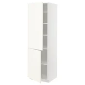 METOD Visoka omara s policami/2 vrata, bela/Vallstena bela, 60x60x200 cm