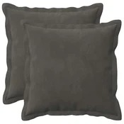 vidaXL Prevleka za blazino 2 pcs HOUTEN Temno siva 35 x 35 cm Žamet