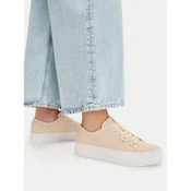 Calvin Klein Superge Vulc Flatf Laceup Jaq Aop HW0HW03265 Svetlo rumena