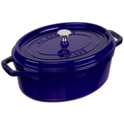 Staub Oval Cocotte, 29cm cast iron, dark blue