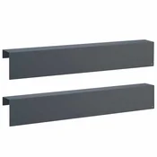 vidaXL Pokrivni profil za vrtno obrobo 2 kos 100 x 10 x 15 cm Jeklo