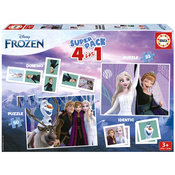 Otroške puzzle SuperPack Frozen 4v1 Educa progresivne 2x puzzle, domine in spomin