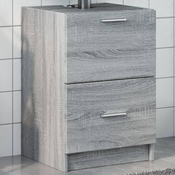 vidaXL Omarica za umivalnik siva sonoma 40x37x59 cm inženirski les