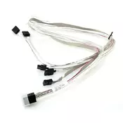 Supermicro SUPERMICRO Int. mSAS HD to 4 SATA w/SB 90/90/75/75/75cm Cable CBL-SAST-0556 (CBL-SAST-0556)