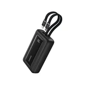 Anker Zolo Powerbank 10000 mAh, 35W z vgrajenima USB-C kabloma, črn
