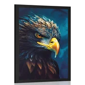 Plakat modro-zlati orel - 20x30 white