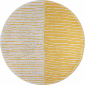 Žuti /krem perivi okrugli tepih o 80 cm Yuvarlak – Vitaus