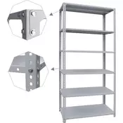 SuperHome 200x75x30 6x40kg Potpuno Metalna Montažna Polica