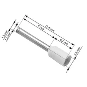slomart Blow 43-064# Izolirani konektor tulejka 0,75/6 mm, bel, 100 kosov