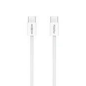 Moxom mx-cb369 pleteni fast 60w 3a type-c na type-c 1m beli Usb data kabal ( U2213 )