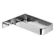 Il GIGLIO corner shelf, 250x42x215mm, chrome - Chrome - 250x42x215 mm - Gedy - IL GIGLIO - 120 - Iz nerjavečega jekla - 250 - Polica: vogal - Kvadratni - 250 - 42 - 215 - 14