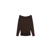Bershka Majica temno rjava