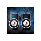 NEDIS Gamer zvočniki/ 2.0/ moč 30 W/ 3.5 mm jack/ USB/ ABS/ črno-srebrni