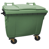 Plastični kontejner 660l ravan poklopac zelena 6011