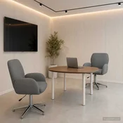 vidaXL Vrteči pisarniški stoli 2 kos 54 x 58 x 90 cm Temno siva Blago