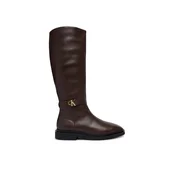 Zimski škornji Calvin Klein Square High Boot Lth Mg Hdw HW0HW03187 Rjava