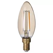 LUNNOM LED sijalica E14 210 lumena, podesivog intenziteta/luster smede b. staklo