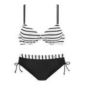 LASCANA Bikini, bela, črna