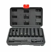 awtools Black Line 1/2 komplet dolgih udarnih nastavkov, 11 kosov