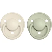 BIBS De Lux Natural Rubber 1 duda Ivory/Sage 2 kos