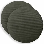 vidaXL Prevleka za blazino 2 pcs HEERLEN Antracit O 40 cm korduroy